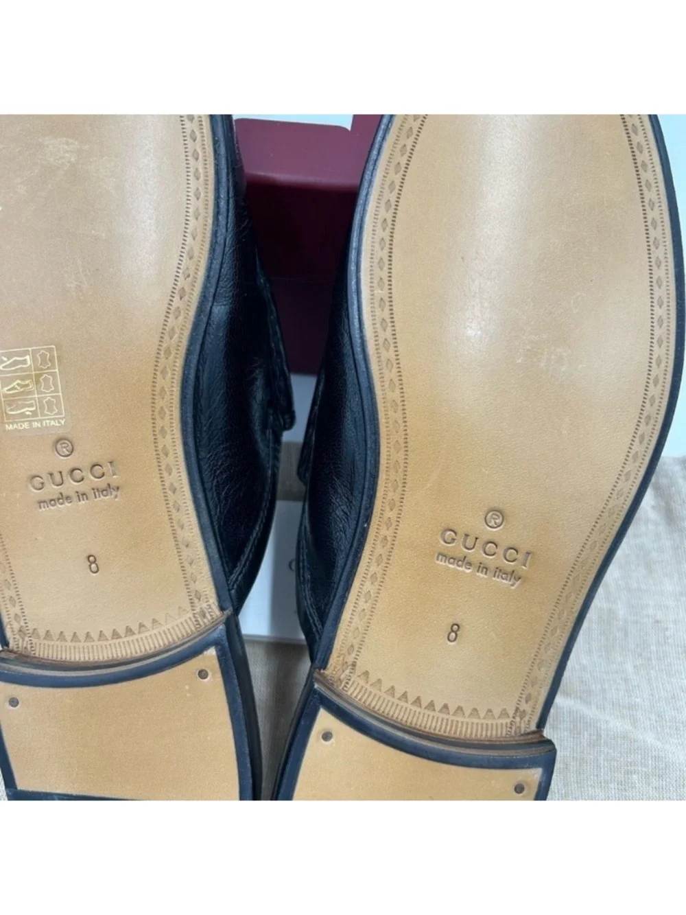 Men’s Gucci Open Horsebit Roos Backless Loafers. Size 8. Made in Italy.